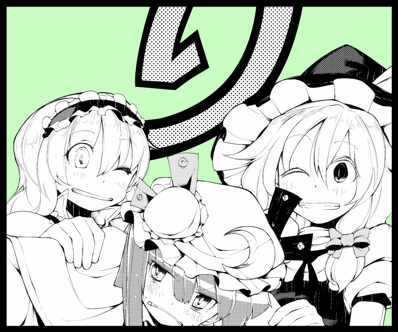 kirisame marisa, alice margatroid, and patchouli knowledge (touhou) drawn by hokuto_(scichil)