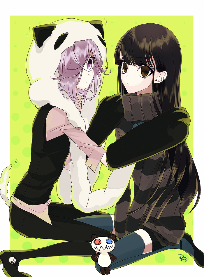sasa kazamori and inga (un-go) drawn by amawashi_(1004)