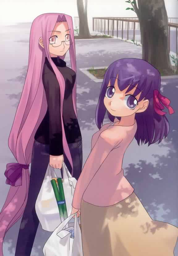 matou sakura and medusa (fate and 2 more) drawn by hirai_yukio