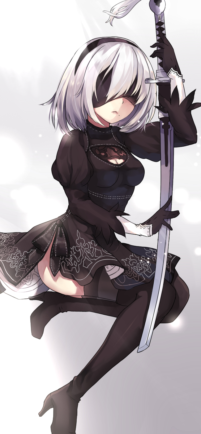 2b (nier and 1 more) drawn by kinatsu_ship