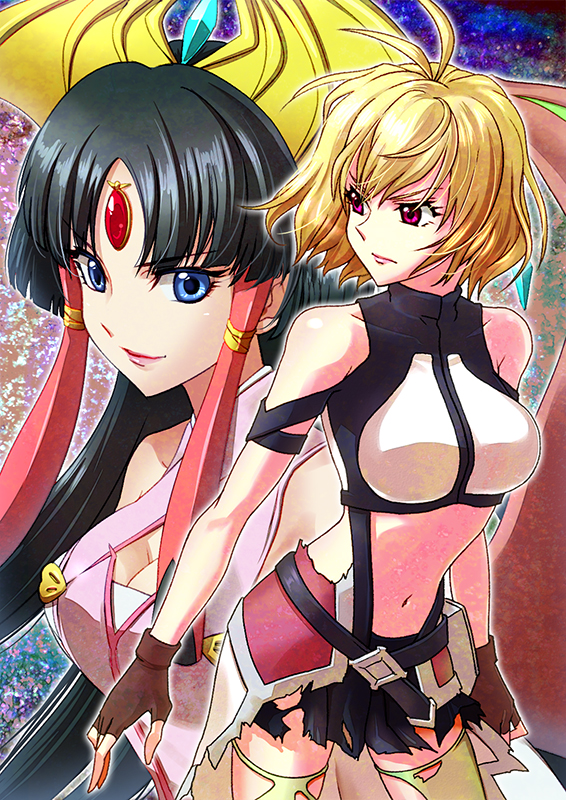 angelise ikaruga misurugi and salamandinay (cross ange) drawn by noma_mmusume_kurabu