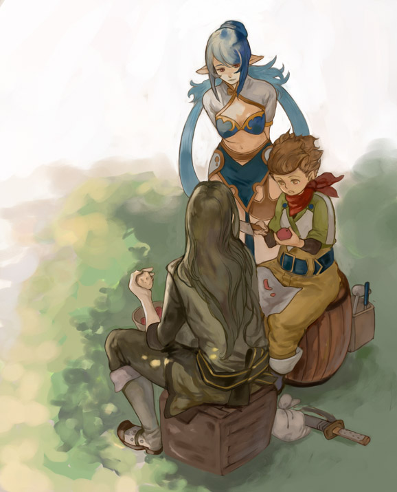 yuri lowell, judith, and karol capel (tales of and 1 more) drawn by 3838383