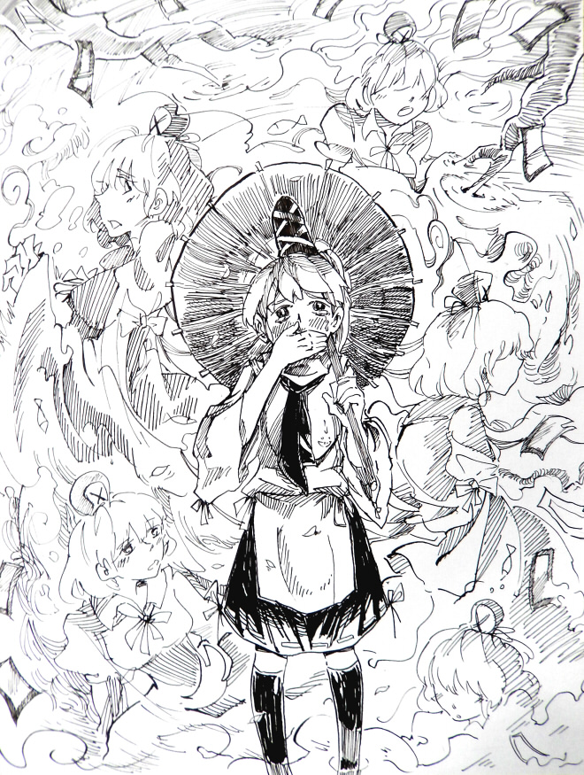 mononobe no futo and soga no tojiko (touhou) drawn by tourou_mujou