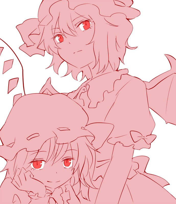 remilia scarlet and flandre scarlet (touhou) drawn by miyo_(ranthath)