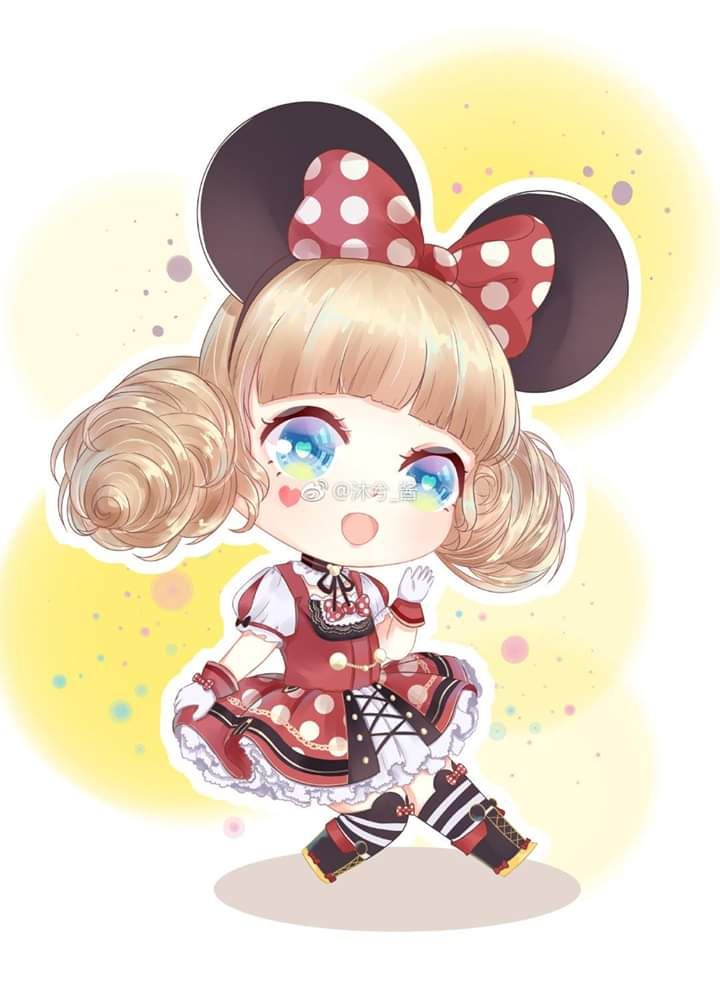 minnie mouse and epic magic minnie (nikki and 2 more) drawn by muxi_jiang
