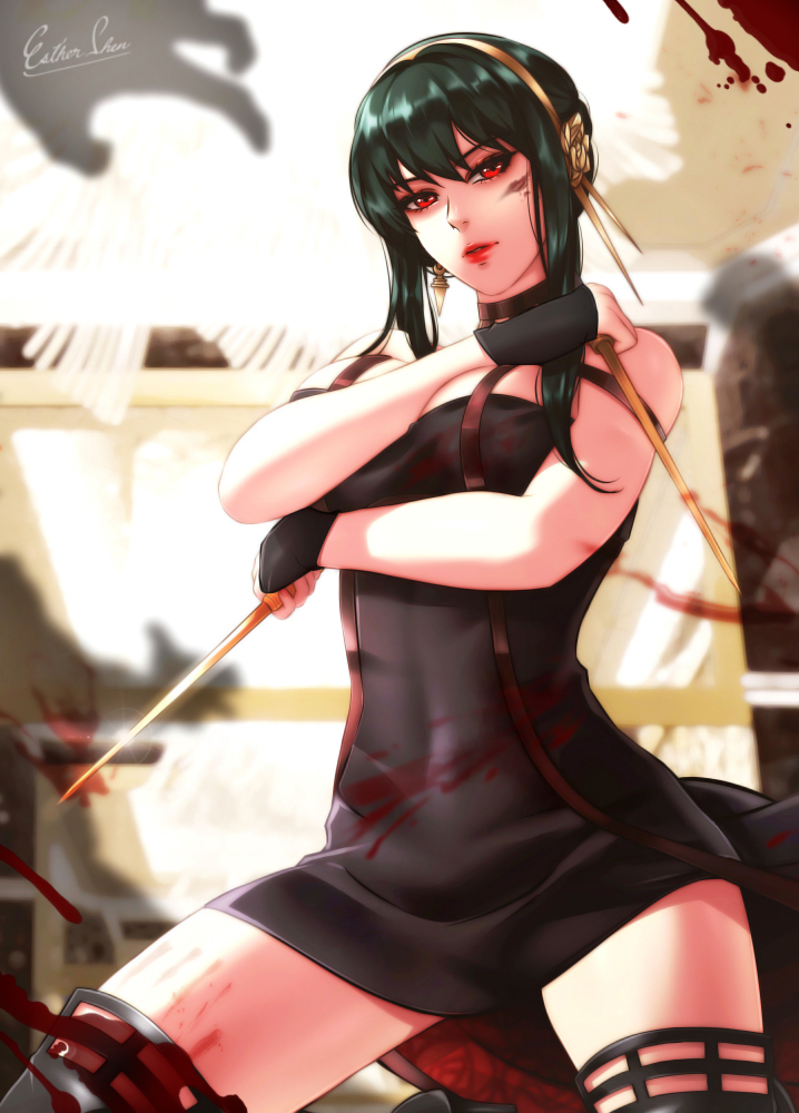 yor briar (spy x family) drawn by esther_shen