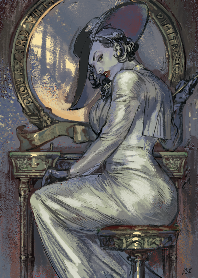 alcina dimitrescu (resident evil and 1 more) drawn by nisir0