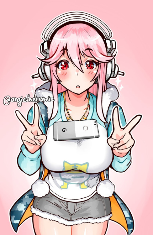 super sonico (nitroplus and 1 more) drawn by angie_bunnie