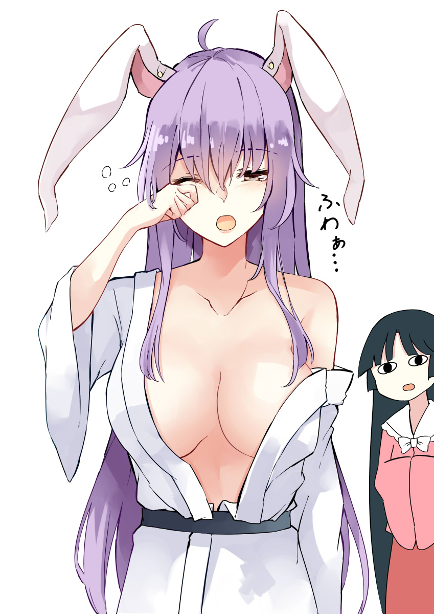reisen udongein inaba and houraisan kaguya (touhou) drawn by deetamu