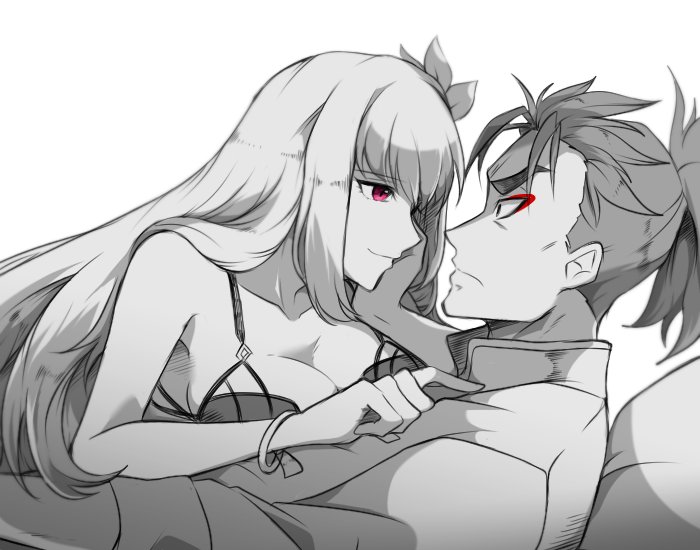 scathach and li shuwen (fate and 1 more) drawn by uni_(unnny)