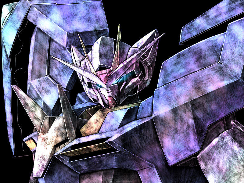 00 gundam (gundam and 1 more) drawn by tro_(trombe)