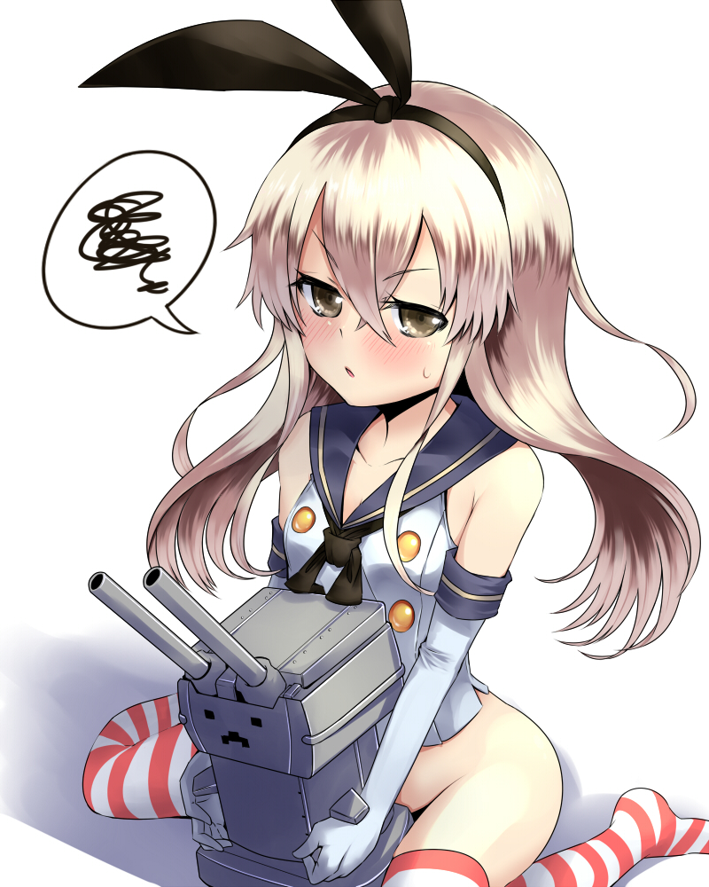 shimakaze, rensouhou-chan, and creeper (kantai collection and 1 more) drawn by doyouwantto