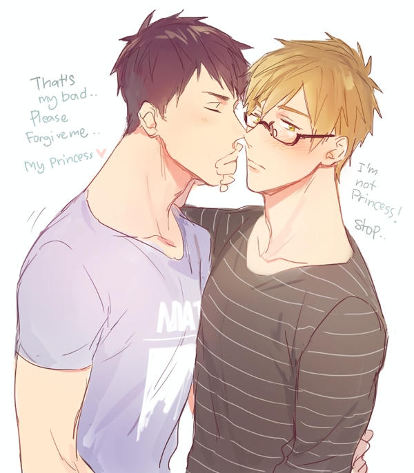 tachibana makoto and yamazaki sousuke (free!) drawn by namekaho