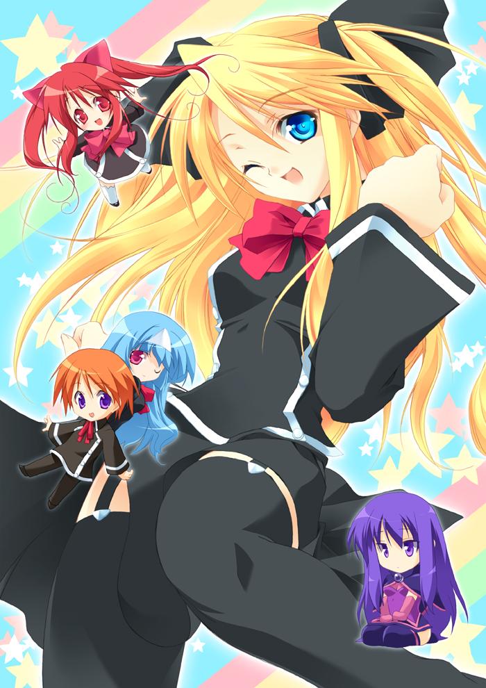 shalon, aloe, malariya, satsuki, and yuu (quiz magic academy)