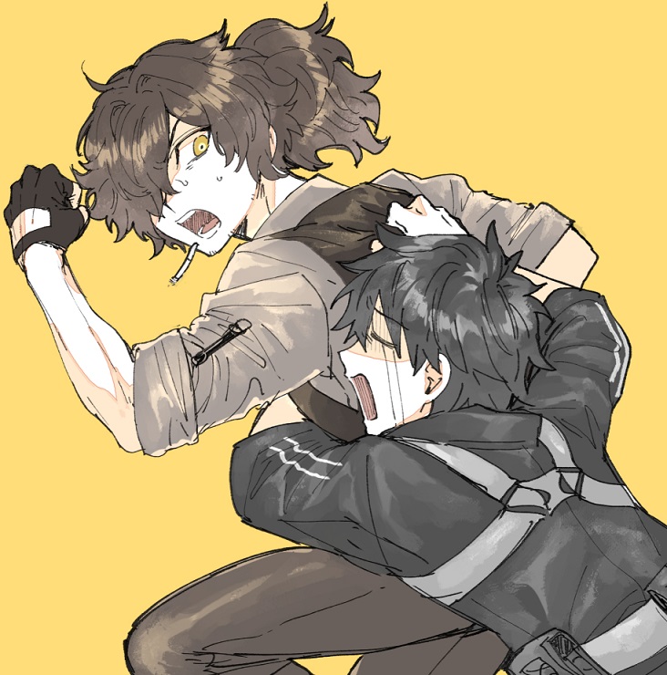 fujimaru ritsuka and okada izou (fate and 1 more) drawn by yuta_arata