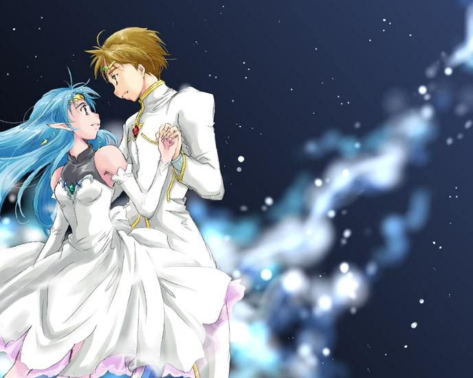 lafiel and jinto (seikai no senki) drawn by yonomori_mayu