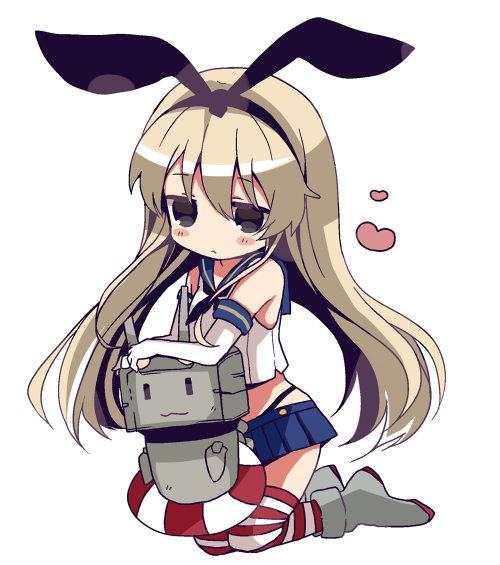 shimakaze and rensouhou-chan (kantai collection) drawn by kuroton@9610