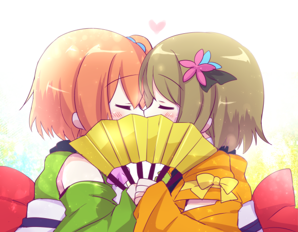 hoshizora rin and koizumi hanayo (love live! and 2 more) drawn by mikurun