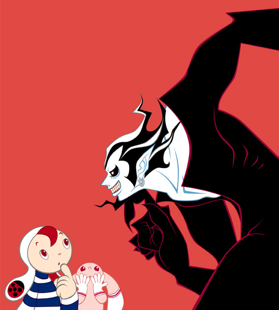 amp, yusa, and king (cool cool toon) drawn by gyoubu_ippei