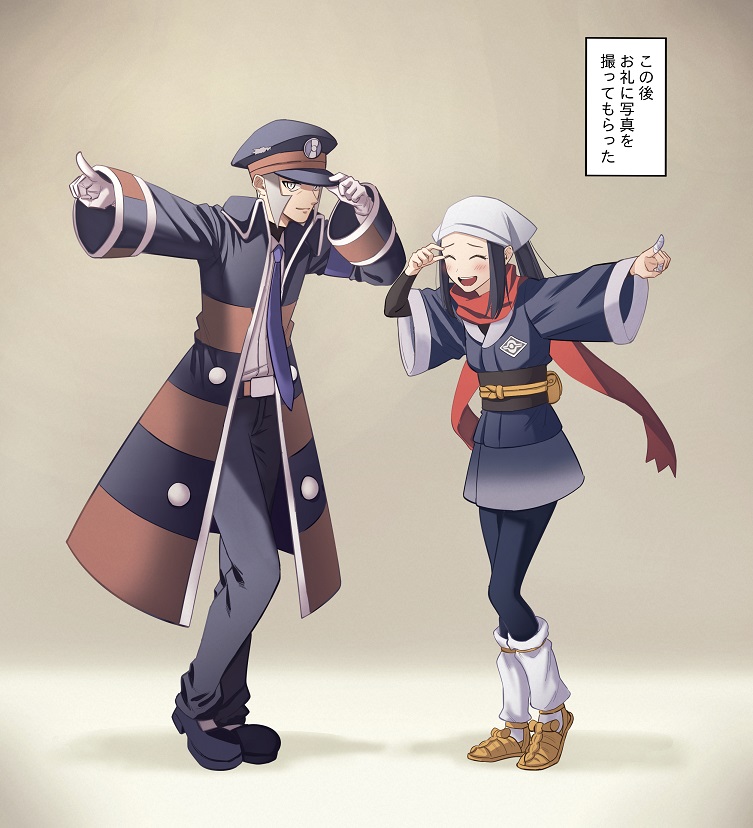 akari and ingo (pokemon and 2 more) drawn by green_(gurin)