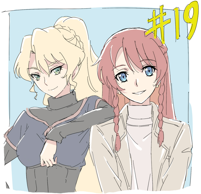 selesia upitiria and alicetaria february (re:creators) drawn by werkbau