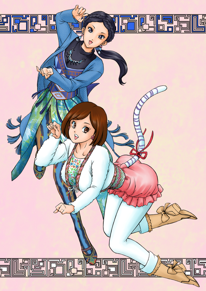 amu and sera (super sentai and 1 more) drawn by iwa_(nanakakusui)