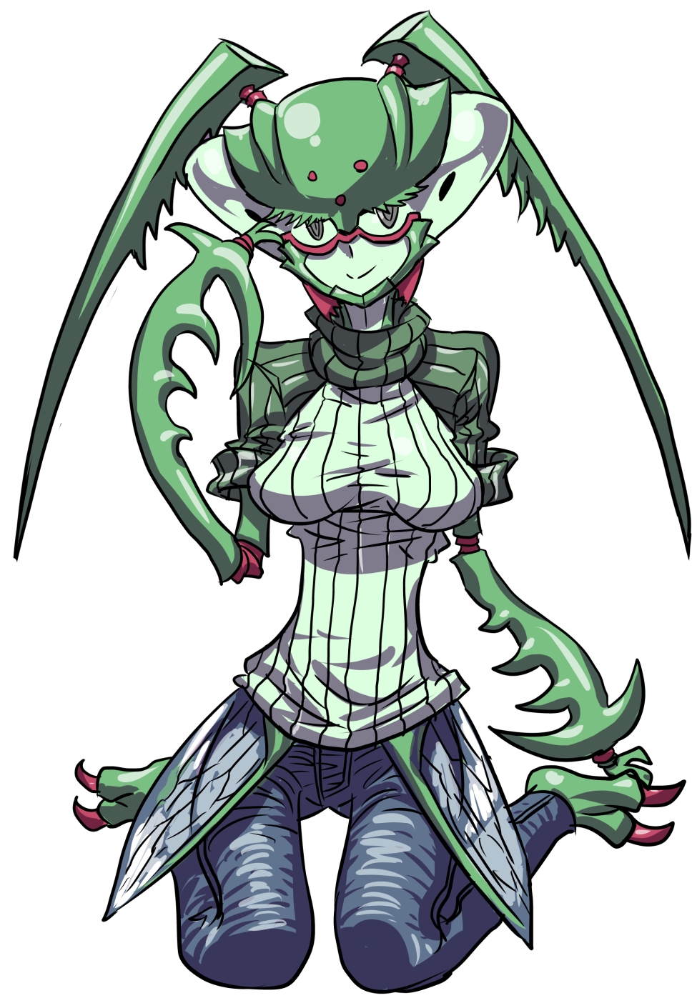 Девушка богомол. Богомол Monster girl Insectoid. Богомол Monster girl Insectoid 18.