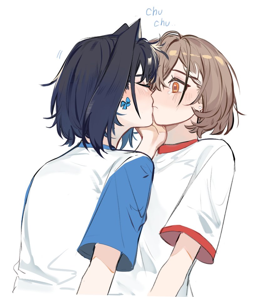 ouro kronii and nanashi mumei (hololive and 1 more) drawn by eus_ing