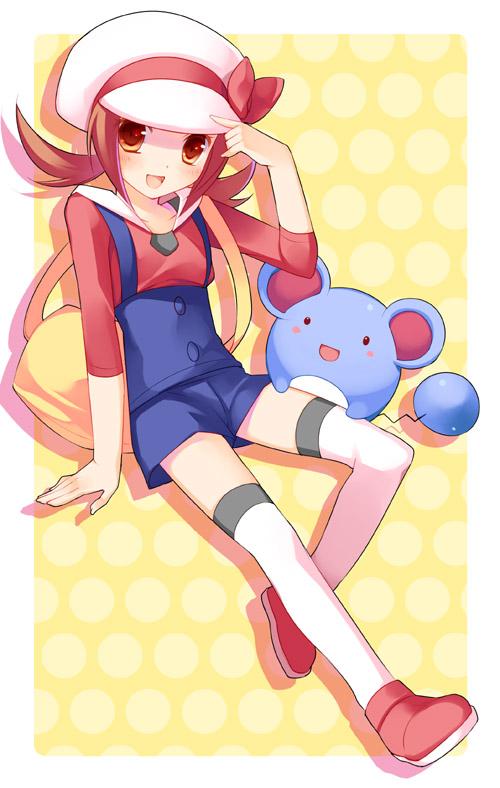 lyra and marill (pokemon and 1 more) drawn by arima_(yukagen)
