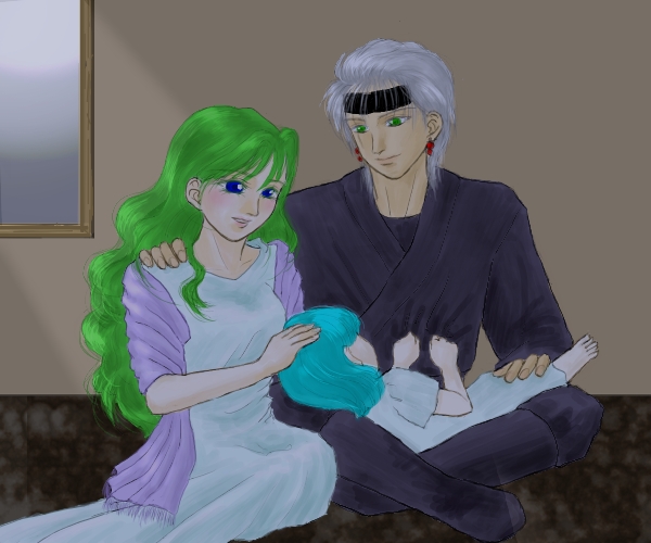 rydia, edward geraldine, and cuore (final fantasy and 2 more) drawn by jiafei