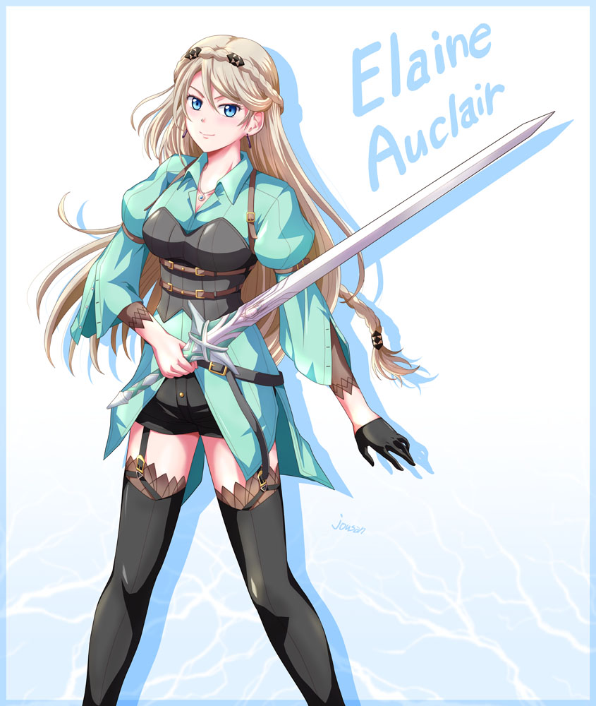 elaine auclair (eiyuu densetsu and 2 more) drawn by xiacheng_tatsuya