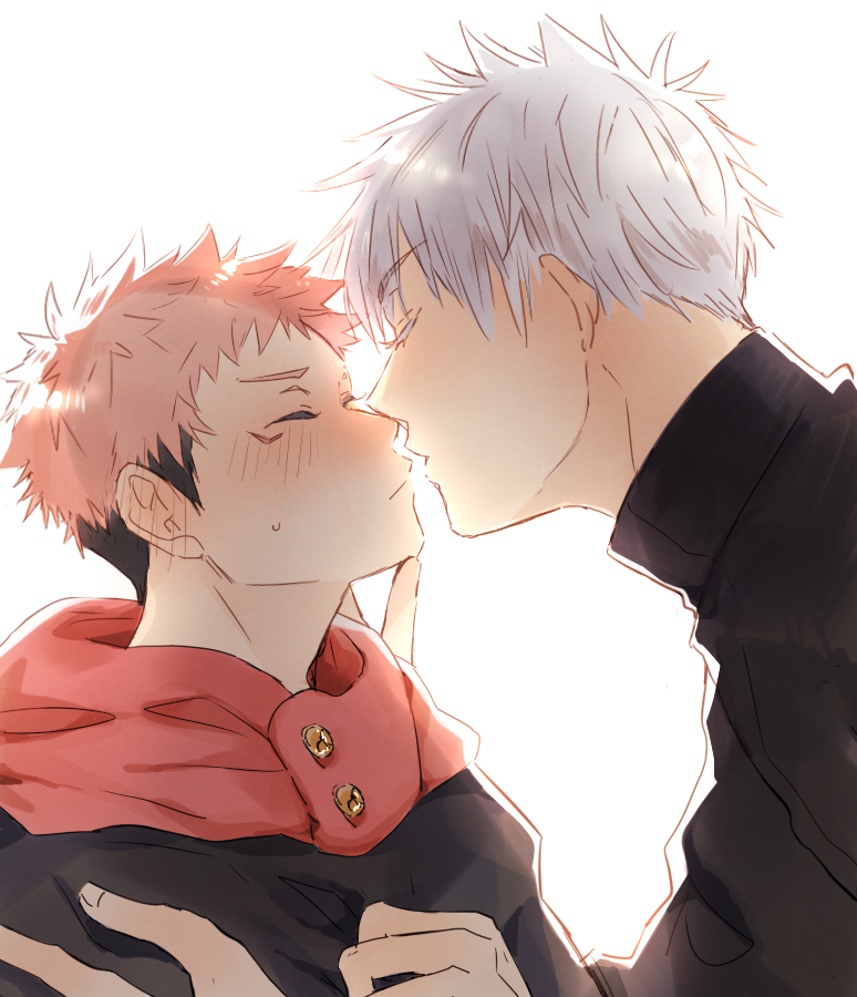 gojou satoru and itadori yuuji (jujutsu kaisen) drawn by nashinashisi