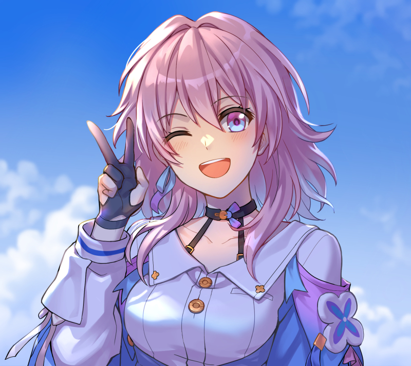 march 7th (honkai and 1 more) drawn by xincloustan