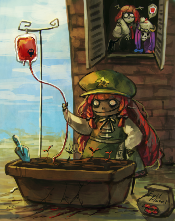 patchouli knowledge, hong meiling, and koakuma (touhou) drawn by koto_inari