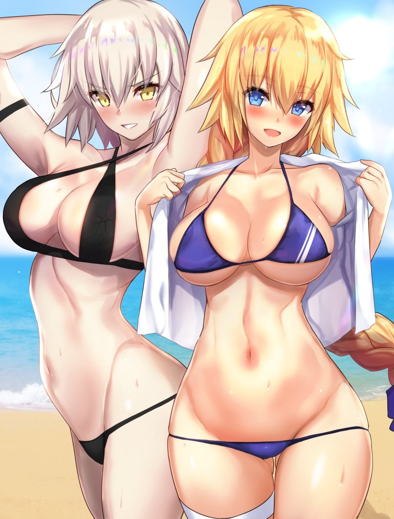jeanne d'arc alter and jeanne d'arc (fate and 1 more) drawn by untue
