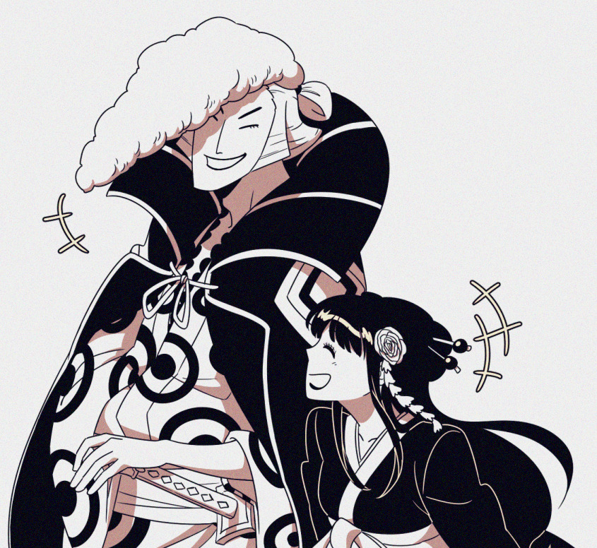 kouzuki hiyori and denjirou (one piece) drawn by cristina_massanell