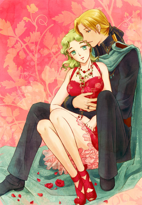 terra branford and edgar roni figaro (final fantasy and 1 more) drawn by ren_mizuha