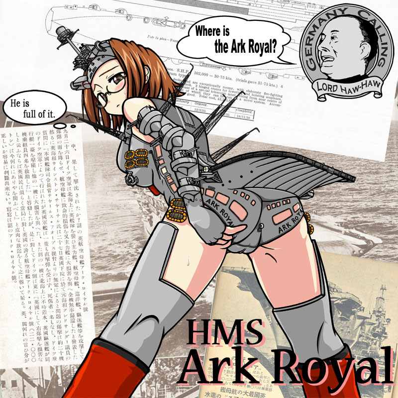 william brooke joyce and hms ark royal (original) drawn by konoekihei