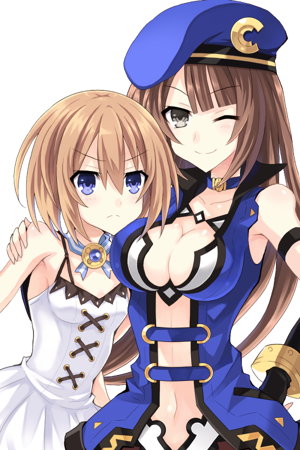 blanc and c-sha (neptune and 1 more) drawn by hinano_(tuna_neko33)