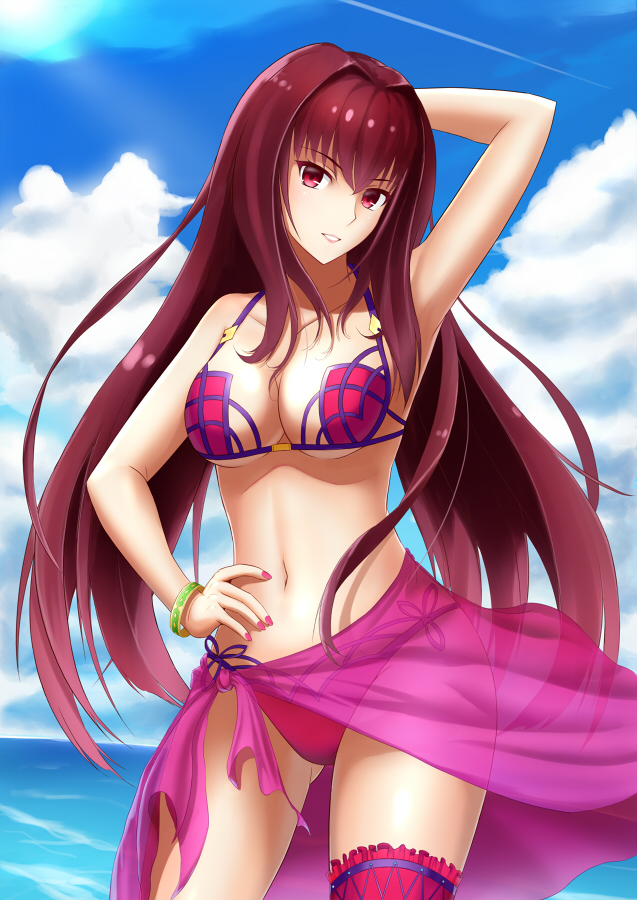 scathach (fate and 1 more) drawn by randoru
