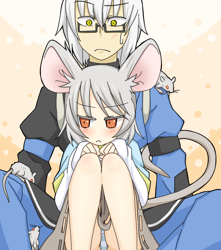 nazrin and morichika rinnosuke (touhou) drawn by sag_(karehabase)