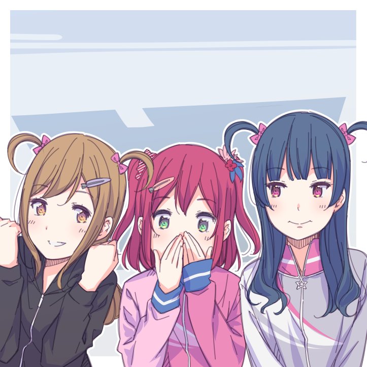 tsushima yoshiko, kunikida hanamaru, and kurosawa ruby (love live! and 1 more) drawn by ayasaka