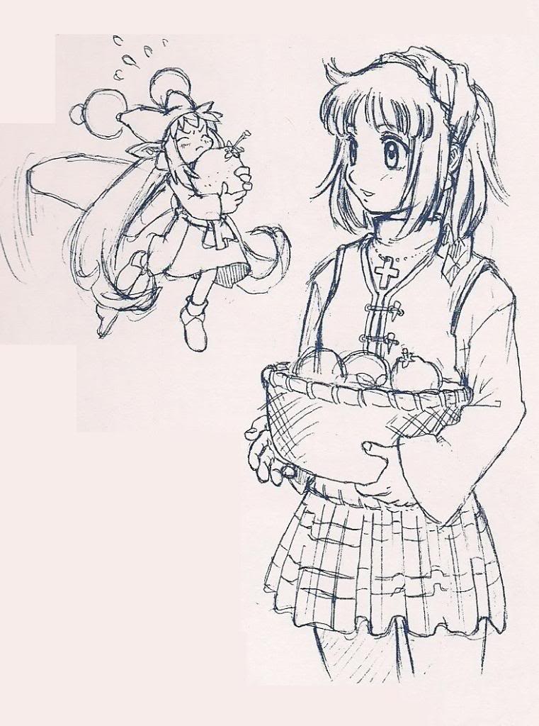 cornet espoir and kururu (marl kingdom and 1 more) drawn by ryoji_(nomura_ryouji)