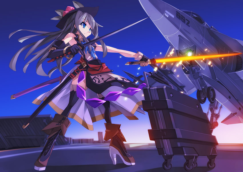 hinanawi tenshi and kenshi (touhou and 1 more) drawn by mk-5