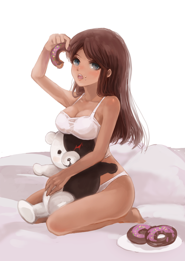 monokuma and asahina aoi (danganronpa and 1 more) drawn by chiko_(d04099)