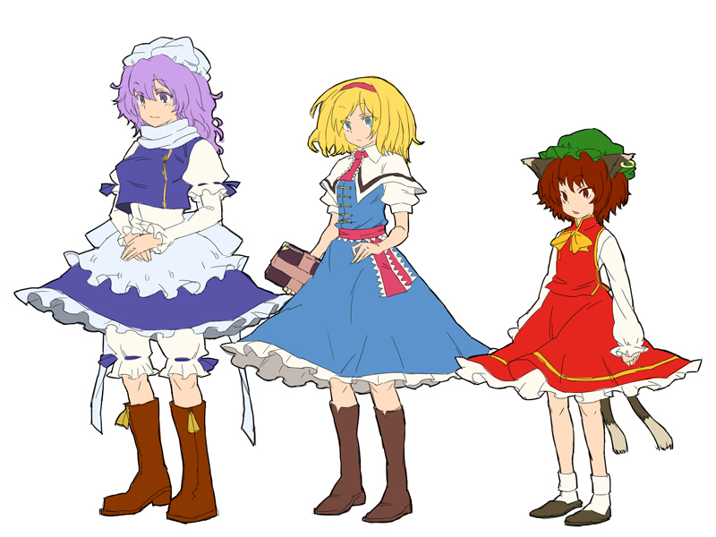 alice margatroid, chen, and letty whiterock (touhou) drawn by matsutani