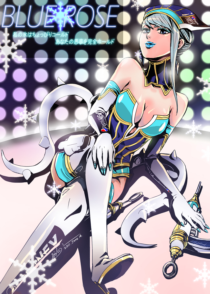 karina lyle and blue rose (tiger & bunny) drawn by ijoli
