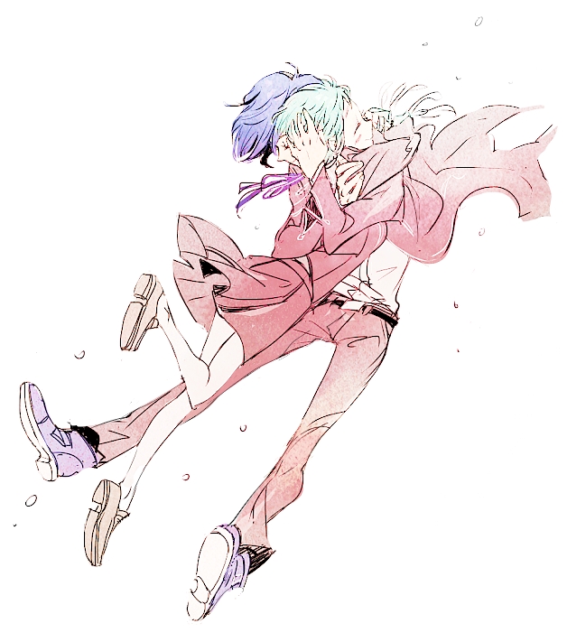 yuuki makoto and yamagishi fuuka (persona and 1 more) drawn by sutei_(giru)