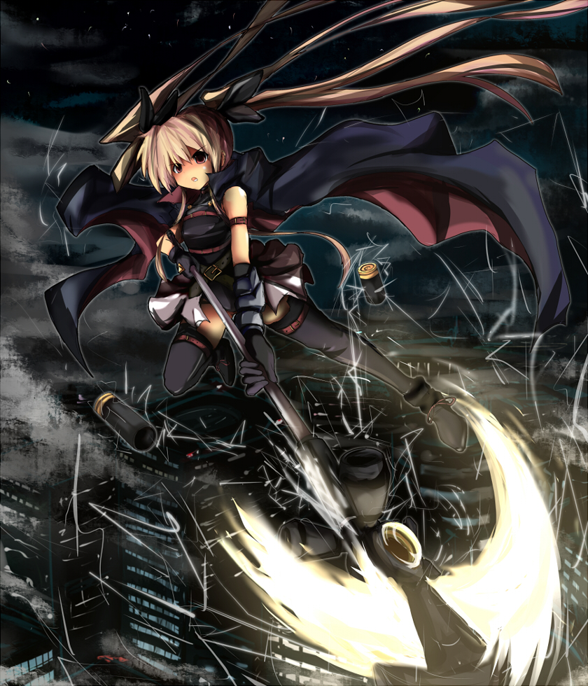 fate testarossa and bardiche (lyrical nanoha and 2 more) drawn by karakasa_(murakumo_koushou)