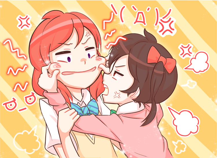 nishikino maki and yazawa nico (love live! and 1 more) drawn by friedbun